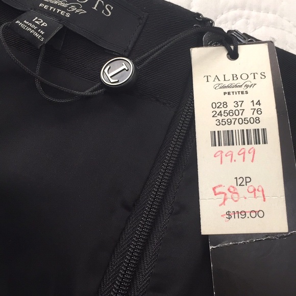 NWT Talbot’s Black Cocktail Skirt - Picture 4 of 10